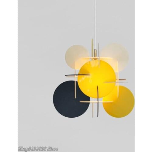 Modern living roomLED pendant lights Nordic Creative DIY splice Acrylic colorful childrens room hanging lamps lighting fixtures