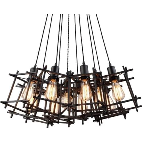 Pendant lights Vintage Iron Frame E27 Loft Restaurant Bar Cafe Living Room Retro Simple Industrial Style Lighting fixture