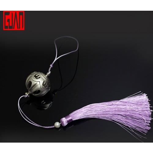 Magic Road Surrounding Weapons Cloud Dream Jiangs Bell Alloy Weapons Sound Toys Ornaments Purple Tassel