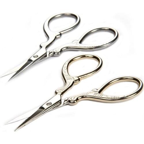 Embodied Phoenix Scissors Tea Bag Scissors Embroidery Hand Scissors Beauty Tools Stainless Steel Crane Scissors Retro Scissors