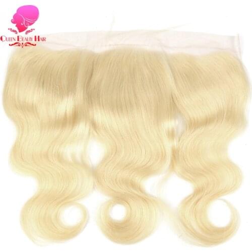 13x4 Transparent Ear To Ear Lace Frontal Closure Brazilian Body Wave Human Hair Closure Only 613 Ombre Blonde 16 18 20 22 Inches