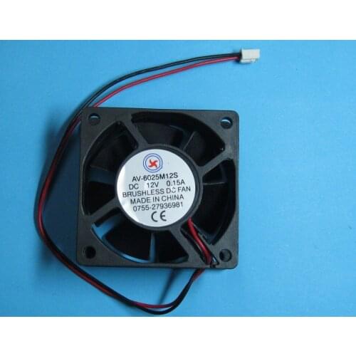 2 Pcs Brushless DC Cooling Fan 12V 6025S 7 Blades 60x60x25mm sleeve-bearing