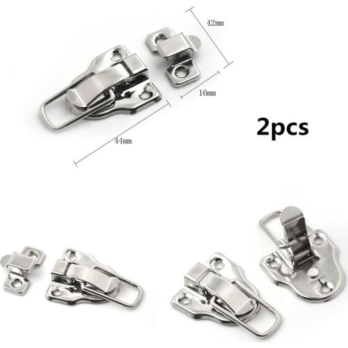 2Pcs/lot Vintage Jewelry Wood Box Hasps Drawer Latches Furniture Hardware 40*56MM Decorative Suitcases Hasp Latch Buckle Clasp