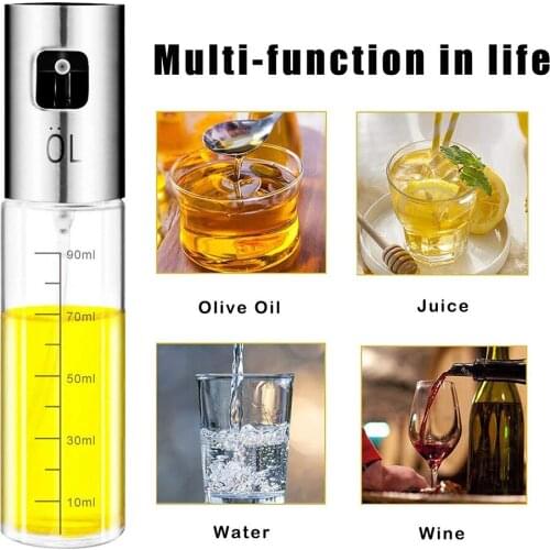 4 Pack Oil Sprayer Dispenser Bottle Brush Set Oil Spray Empty Bottle Dispenser &Clean Brush For BBQ Salad Baking Kitchen Cooking