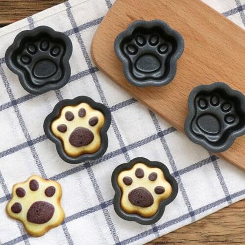 5pcs/set 53*50*21mm Aluminized surface Cat Dog Bear Paw Mold Cake Fondant Chocolate Decorating Nonstick Mould