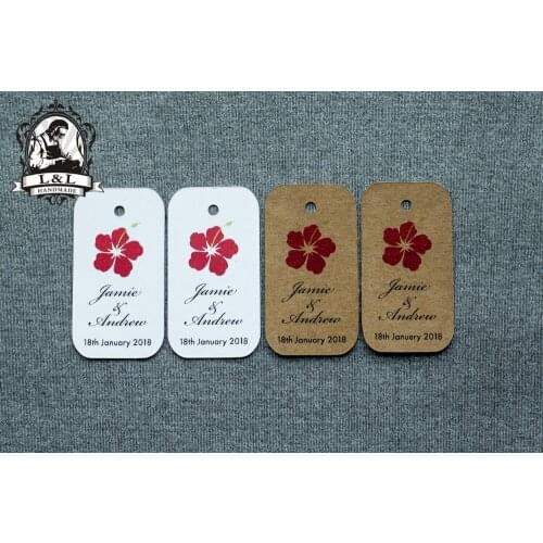 #52 200 pcs 3.5x6.5cm kraft/white paper label wedding favor tags attend a wedding Label customization Happiness sweet label