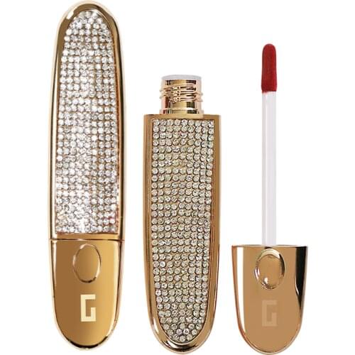 Diamond Matt Lip Gloss Red Velvet Waterproof Liquid Lipstick Long-Lasting High-End Lip Glaze