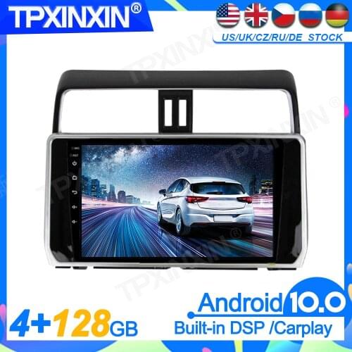 Android 10.0 For Toyota Prado 2018-2019 Right Head Unit Car Multimedia Player Auto Radio Tape Recorder GPS Navigation DSP IPS