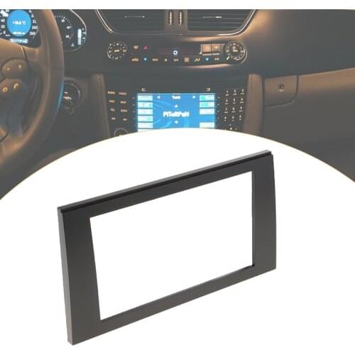 Car Stereo Radio Fascia Panel Trim 2Din Frame for Audi A4 B6 B7 SEAT Exeo Radio Installation Double Din Car Dash Cover Frame ABS