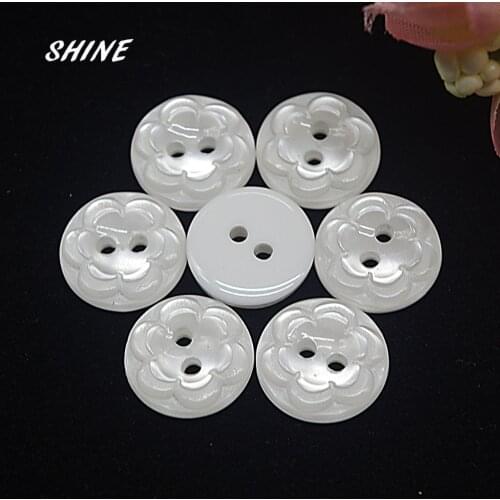 SHINE Resin Sewing Buttons Scrapbooking Round Flower Two Holes 12.5mm Dia. 50 PCs Costura Botones decorate bottoni botoes