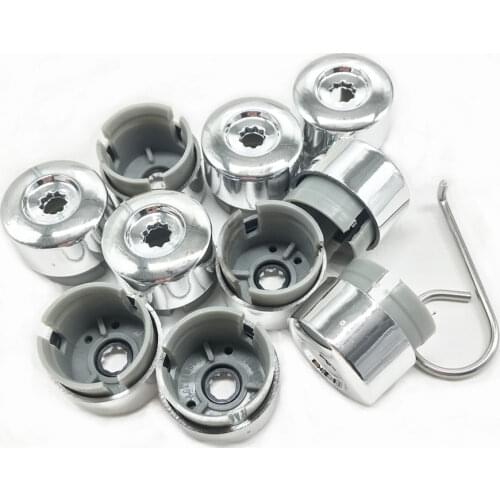 SKTOO 7L6 601 173A 2ZZ 10pcs Chrome Wheel Lug Bolt Nut Cap Cover 7L6601173A for VW Touareg 2004 - 2010 2011 2012 2013 2014