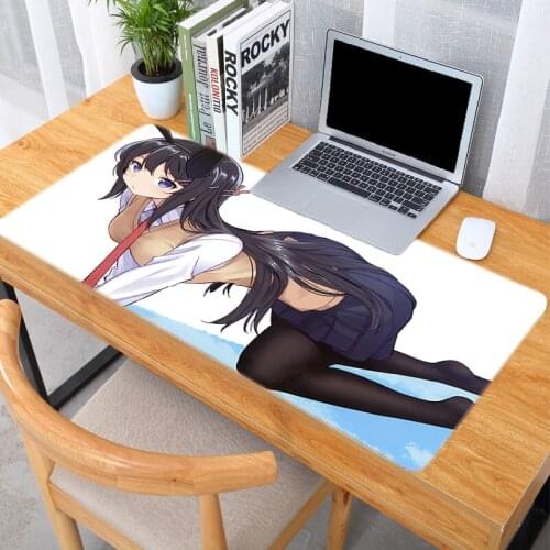 Sakurajima Mai Mouse Mat PC Gamer Cabinet Varmilo Mause Pad Gamers Accessories Rug Mausepad Kawaii Gaming Accessories Table Pads