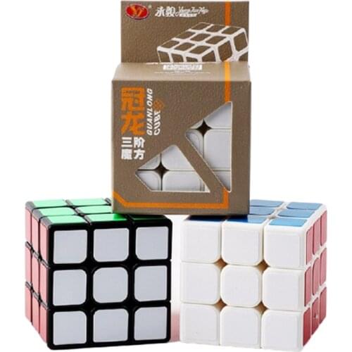 YONGJUN YJ GuanLong Magic Cube 3x3x3 v1 v2 v3 Neo 3x3 Speed Professional Cuboe Puzzle Toys For Children Educational 3*3*3 Gift