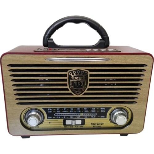 Meier M-115BT USB/SD Radio Bluetooth rechargeable Nostalgic Dialog, music,news, sports and quality material, hunting, camping,ho