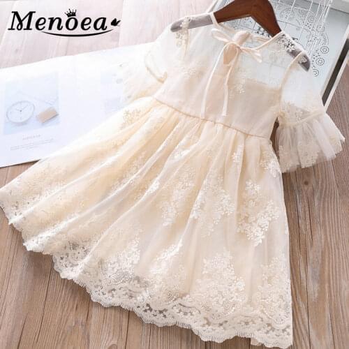 Menoea Children Birthday Dress 2020 Girl Beautiful Princess Dress Summer Kids Embroidery Party Clothes Dresses