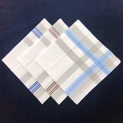 12PCS 40 * 40CM Light Color Cotton Mens Handkerchief Small Square Scarf Refreshing Sweat Absorption
