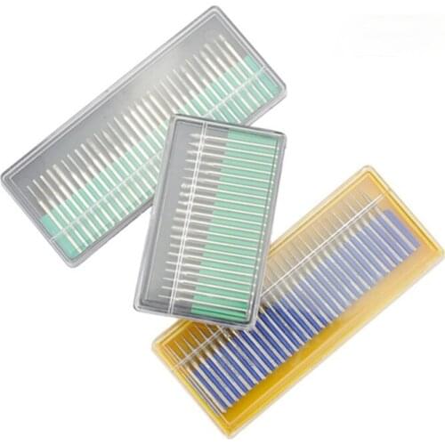 20/30PCS 2.35mm Shank Diamond Grinding Burr Needle Point Engraving Carving Polishing Glass Jade Stone Drill Bit Rotary Tool Set