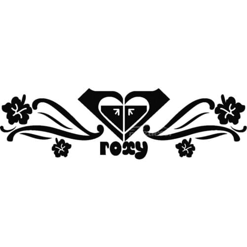 15x5cm Roxy And Hibiscus Flowers Car Body Stickers Window Door Decal Funny Top Quality Waterproof ZP194