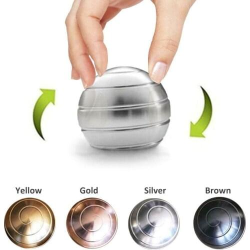Desktop Decompression Rotating Spherical Gyro Power Office Toy Fidget Toy Mobile Finger Toy