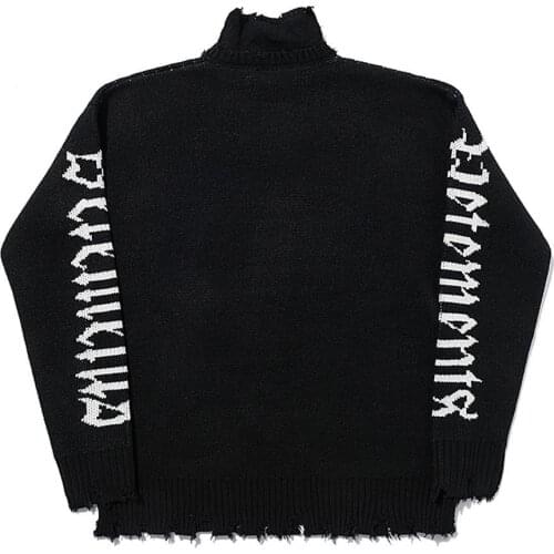 VETEMENTS Ins new VTM vehicles casual hip hop high street jacquard knitted cardigan for men and women
