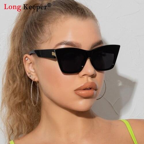 Luxury Square Sunglasses Women 2021 Brand Designer Retro Big Frame Sun Glasses Vintage Cat Eye Female Oculos Feminino UV400