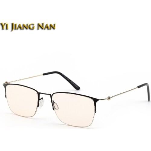 Men Anti Blue Ray Light Glasses Frame No Screw Prescription Eyeglasses Yellowish Color Computer Oculos Anti Luz Azul for Women