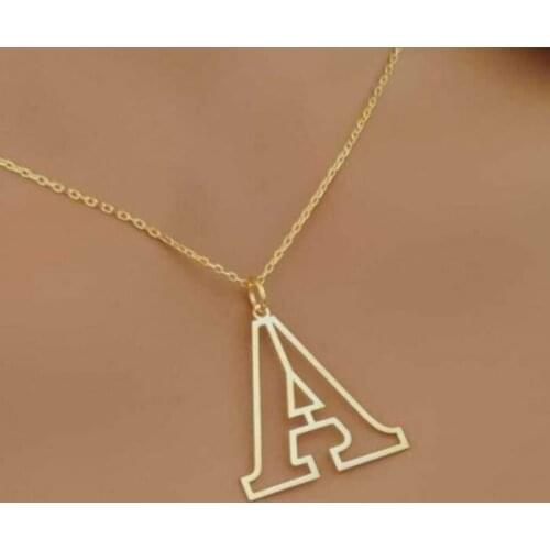 925 Sterling Silver Special Request Custom Letter Necklace With Gold Plate Options High Quality Jewelry Gift Men Women