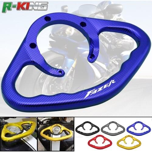Passenger Handgrips Hand Grip Tank Grab Bar Handle For YAMAHA Fazer CNC motorcycle Accessories Black red gold blue titanium