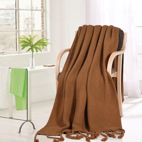 Casual knitted blankets nap air conditioning blankets Soft Blanket on the Bed Home Plane Travel coperta Throws for sofa