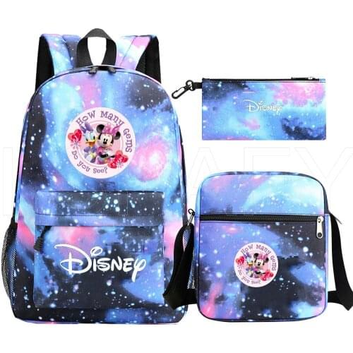 3pcs/set Minnie Mouse Daisy Backpack Sport Knapsack for Boy Girl Laptop Men Women Teens Travel School Rucksack Shoulder Bags