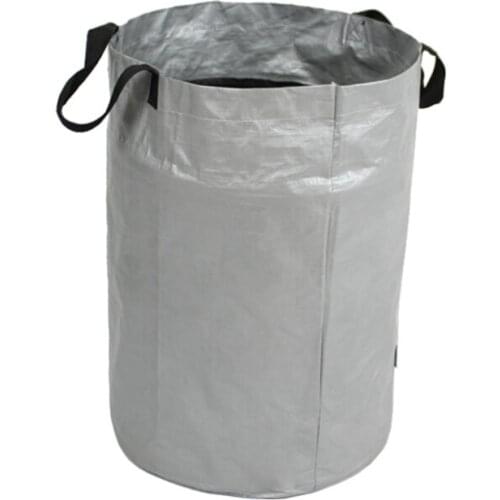 Garden Leaf Bag Multifunctional Large Capacity Storage Bag Buggy Bag for Leaf Fruit Cloth Silver
