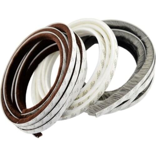 5 Meters Self-adhesive Sealing Wind-proof Brush Strip for Home Door Window Sound Insulation Strip Gasket Sound Foam