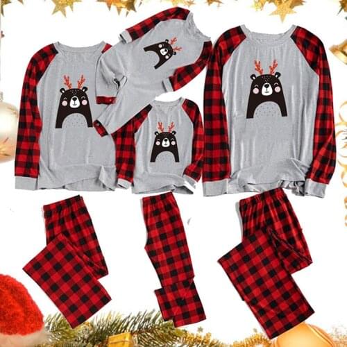 Family Matching Clothes Christmas Pyjamas Cartoon Clothes Mother Daughter Father Son Pajamas Set Homewear Matching Family Outfit