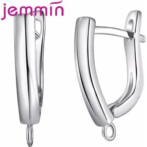 New 5 Pairs/Lot 925 Sterling Silver Earrings Hoop for Women DIY Making Jewelry Findings Component Earrings Accessories