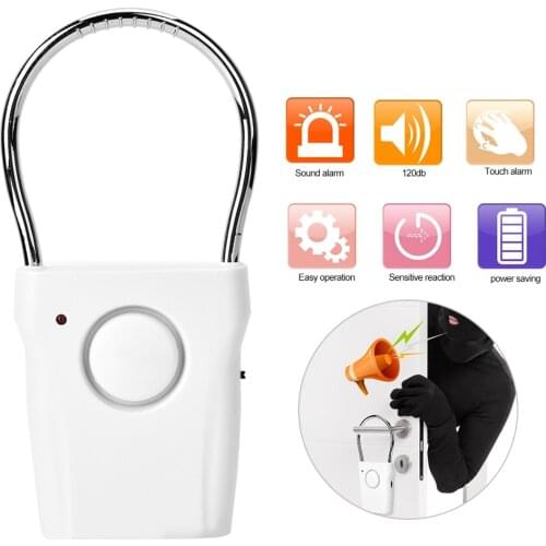 Wireless Window Door Handle Alarm 120dB Home Security Touch Sensor Anti-theft Vibration Detector Alarm Burglar Alert System