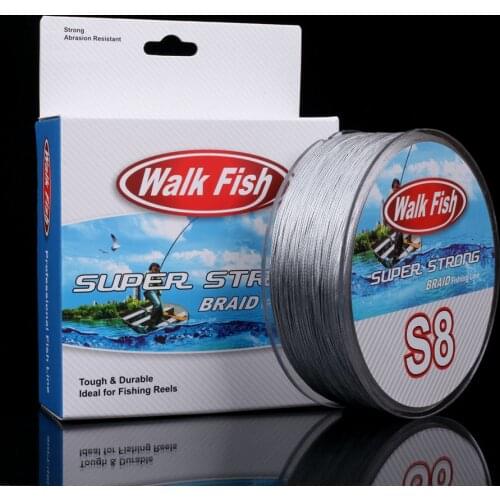 WALK FISH S8 Super Power Fishing Line 300M 500M 8 Strands Braided Fishing Line Multifilament PE Line 22 31 39 43 52 61 78LB