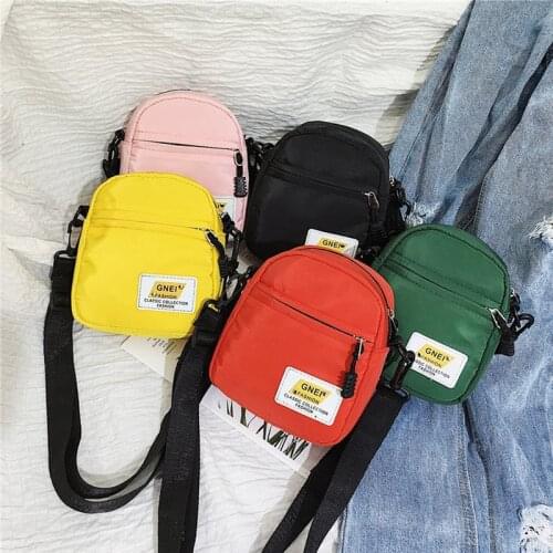 Ladies Mini Shoulder Bag Female Casual Nylon Cell Phone Purse Fashion Small Crossbody Bag Handbag Womens Trend Bags