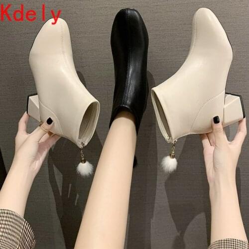 Boots Zipper Women Shoes Autumn Boots-Women Round Toe Winter Footwear Luxury Designer 2021 Rubber Mid-Calf White Ladies