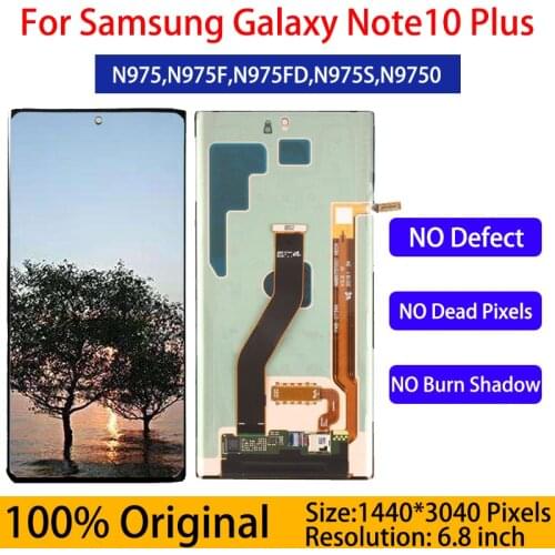For Samsung Galaxy N10+ Note 10 plus N975 N9750 N975F LCD With Frame a Dead Pixels Spot Display Touch Screen Digitizer Assembly