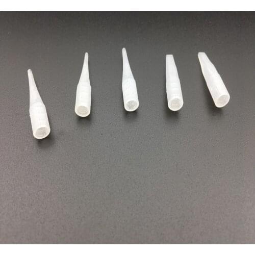 100 Pcs 0.4*0.6cm Tattoo Needles Cap 1rl 3rl 5rl Plastic Tattoo Nozzle Tip Cap Needle Tube For Permanent Makeup Tattoo Machine