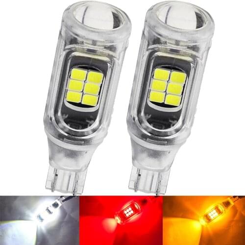 2pcs Canbus W16W T15 T16 LED Bulbs 912 921 Super Bright LED Car Backup Reverse Lights Tail Lamps 16SMD 2835 Xenon White 12V
