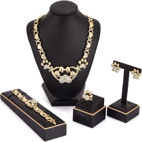 2021 June hot jewelry xoxo wedding jewelry set for women fashion jewelry set 14k Gold Cat Claws high quality bride jewelry