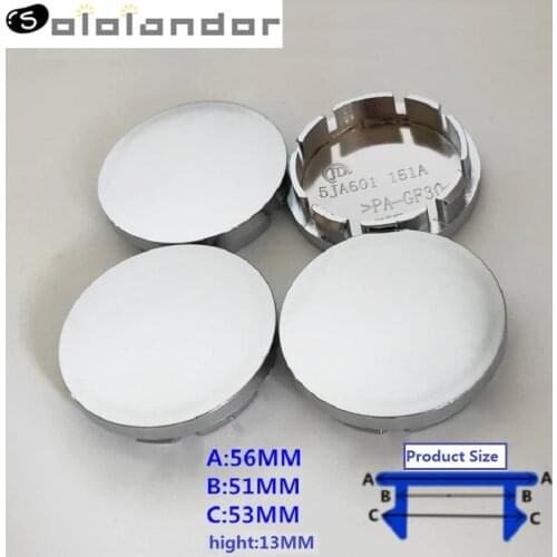 4PCS 56MM Plating/Black Color Plastic Car Wheel Center Hubcaps Covers Set Car Wheel Rim Hub Cap Car Styling Accessories