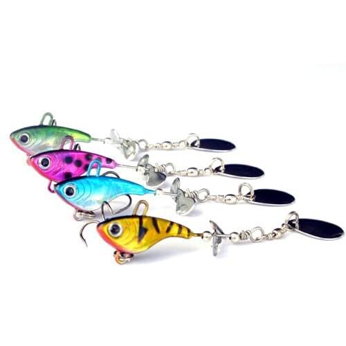 Hunt Fishing VIB Fishing leurre 12g Artifical VIB Metal Lures Sea Fishing Spoon Bait Lead Fish 4PCS