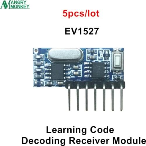 5 pieces 433mhz RF Receiver Learning Code Decoder Module 433 mhz Wireless 4 Channel output Diy kit For Remote 1527 encoding