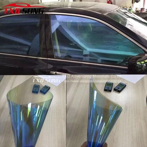 50cm*300cm/lot Chameleon Car Side Window Solar Film Tint protective Car Sticker with free shipping
