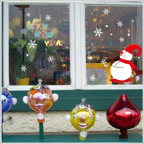 Free shipping new arrival hotsale PVC removable Christmas wall sticker snow man wall decal-AB9801