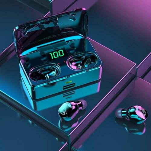 TWS Wireless Earphones Sports Bluetooth 5.0 Earbuds Touch Control With Button Light LED Display Charging Case Noise Canceling