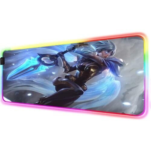 League of Legends RGB Large Mouse Pad Gamer Accessories LED MousePad XXL Gaming Computer Pad PC Desktop Gaming with Backlight