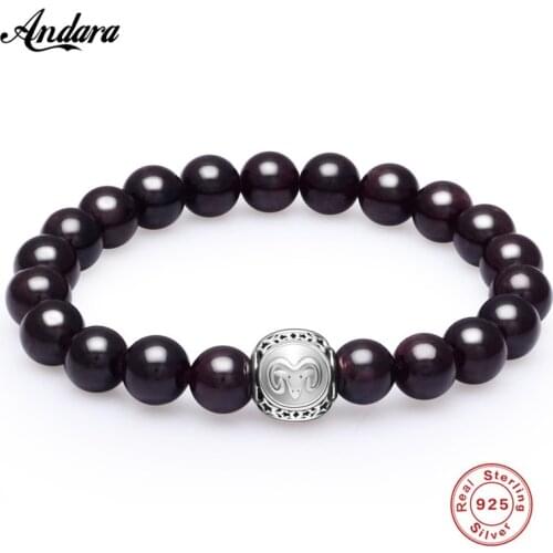 Beaded Bracelets Silver Jewelry Charm Bracelet Pulseiras Red Natural Stone Bracelet For Women